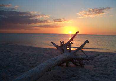 upper captiva island beach at sunset